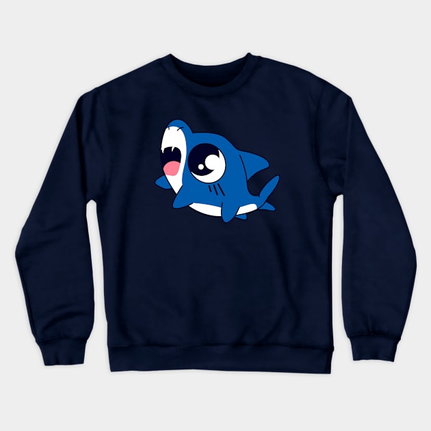 Blue Baby Shark Crewneck Sweatshirt by JonWKhoo